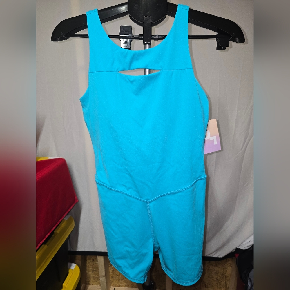#15 JoyLab Blue Halter Bodysuit for Athletic Occasions